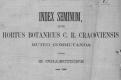 Strona tytułowa indeksu nasion oferowanych do wymiany wydany w 1866 r. Index seminum wydają ogrody botaniczne na całym świecie by prowadzić między sobą wymianę roślin.